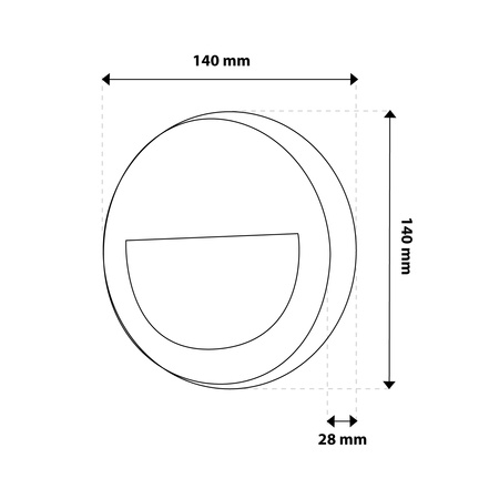 Venkovní zahradní schodišťová nástěnná lampa CCT 3000-6500K LED 4W IP65 VIREO LUMILED