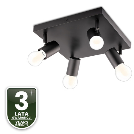 Stropní svítidlo Plafond SPOT TUBA Reflektor Halogenové svítidlo 4x E27 GLASA LUMILED