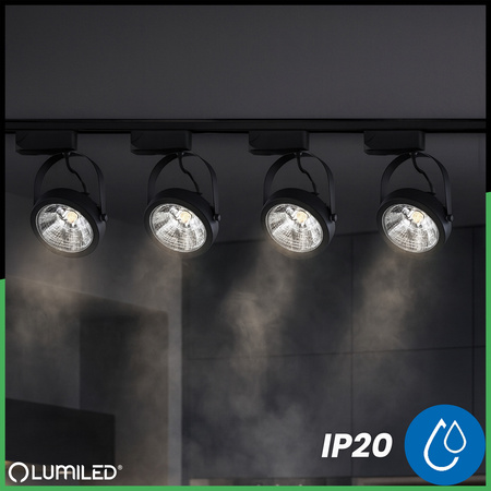 GU10 ES111 Black VICTUS jednofázové světlo pro přípojnice Lumiled