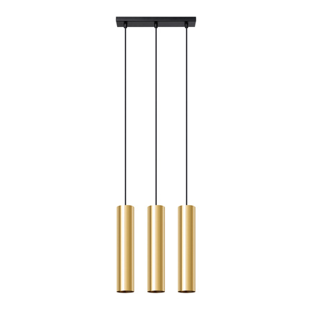 LAGOS 3 3xGU10 Zlatá moderní stropní závěsná lampa SOLLUX