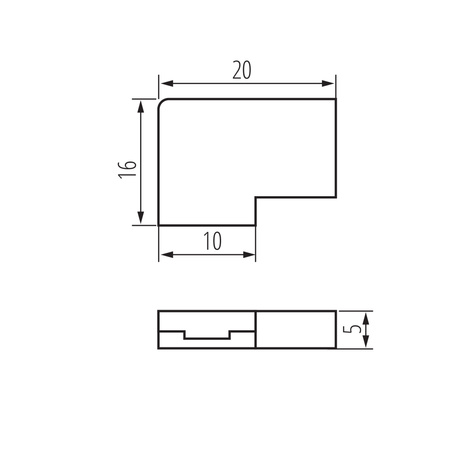 Konektor LED pásku Pin oboustranný 1,6cm 12-24V CON Kanlux 10ks.