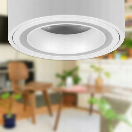 Halogenový reflektorový bodový reflektor GU10 s povrchovou montáží kulatý bílý Masterled