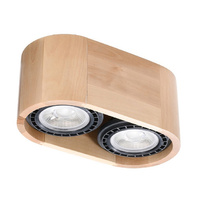 Svítidlo pro povrchovou montáž BASIC 2xGU10 Halogen Spot Dřevěné SOLLUX