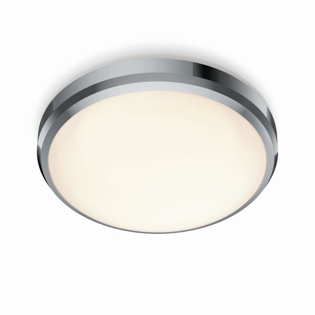 Plafond LED lampa pro povrchovou montáž DORIS 6W 2700K IP44 22cm chrom PHILIPS