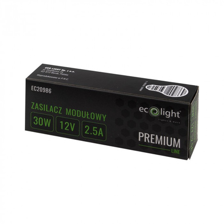 Modulární napájecí zdroj LED Slim Premium 30W 12V Ecolight