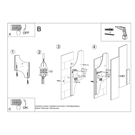 Nástěnné svítidlo FABIANO 2xE27 Moderní bílý chrom SOLLUX