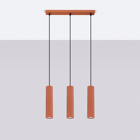 Stropní závěsné svítidlo Tuba Spot 3x GU10 Ochre Red Carbon Deep Space SL.1632 Sollux