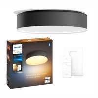 LED stropní plafon Enrave Black 9,5W 26cm CCT PHILIPS HUE Bluetooth + stmívač
