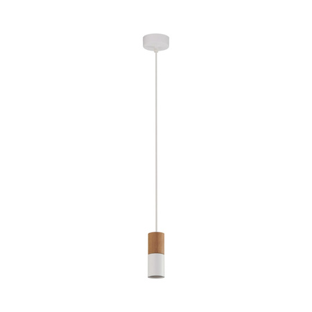 ELIT WHITE/WOOD Závěsné stropní svítidlo bílé dřevěné moderní GU10 6305 TK Lighting