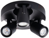 LED GU10 LED Reflektor Stropní světlo nastavitelné kulaté černé Laurin Kanlux