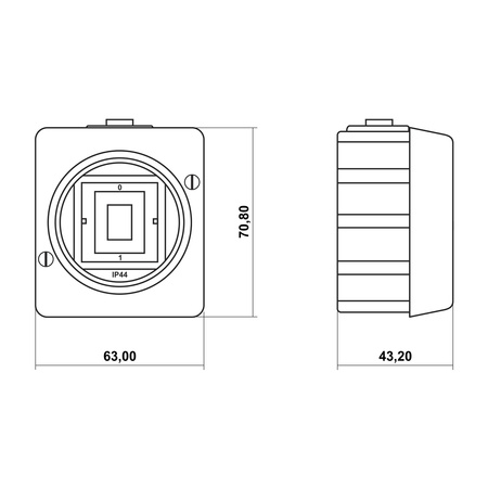 Spínač Hermetický jednopólový přisazený spínač Senior IP44 KARLIK Bílý