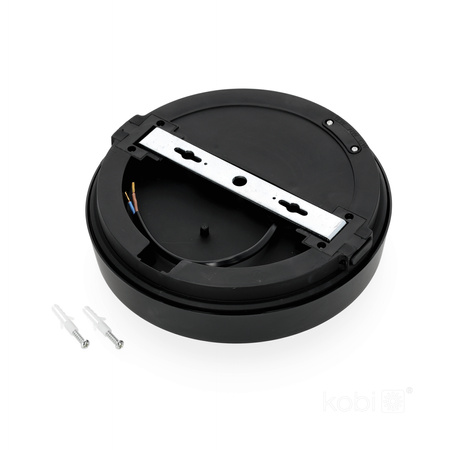 LED stropní svítidlo do koupelny Povrchová montáž 12W 1140lm 4000K 120° černá IP65 Nairos Kobi