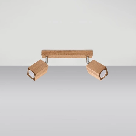 Stropní svítidlo KEKE 2xGU10 Reflektorové halogenové svítidlo 30cm Dub SOLLUX