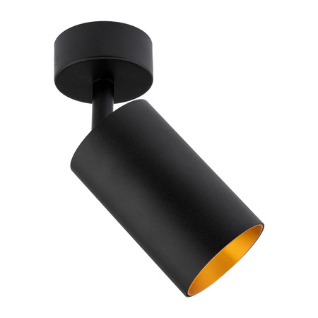 Stropní svítidlo ERIS SPOT. reflektor. halogenová žárovka GU10. černá a zlatá