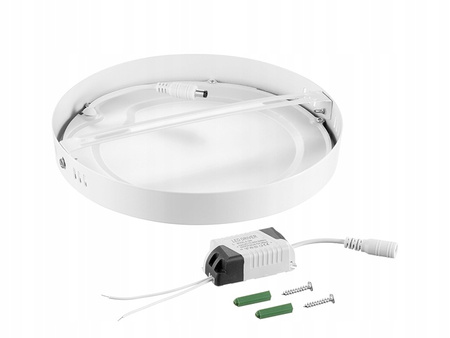 LED panel Stropní svítidlo 18W 1440lm 2700K Teplá povrchová montáž Kulatá bílá Proma Masterled