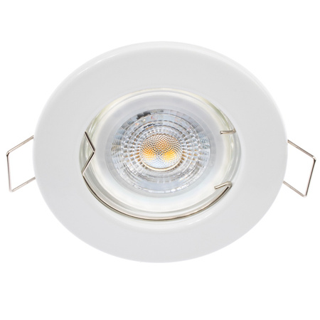 Halogenová Podhledové svítidlo GU10, MR16 Stálá Kulatá Bílý Plech LUMILED