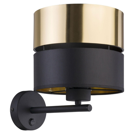 Černo-zlaté nástěnné svítidlo HILTON E27 4344 TK Lighting