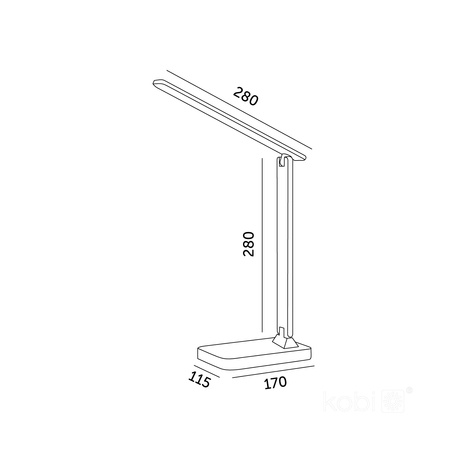 Stolní lampa LED 7W 460lm CCT 120° černá Noblite Kobi