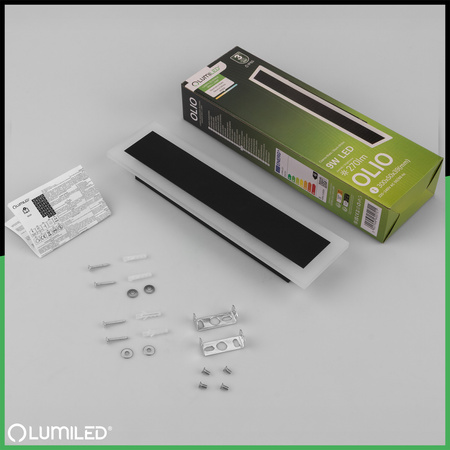 Nástěnné svítidlo LED OLIO 9W 4000K 30cm IP65 LUMILED pro povrchovou montáž