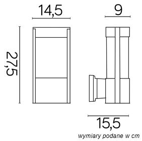 Venkovní zahradní fasádní svítidlo LED nástěnné svítidlo ELIS TY 0651 AL E27 Su-Ma