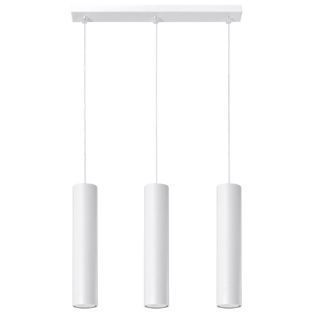 LAGOS 3L 3xGU10 Minimalistické bílé závěsné stropní svítidlo SOLLUX