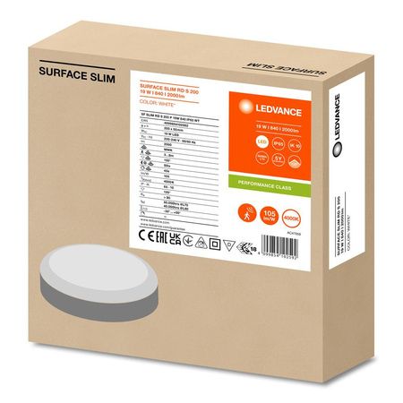 Plafond LED stropní svítidlo 19W 2000lm 4000K neutrální se soumrakovým senzorem pohybu povrchová montáž bílá 20cm povrch Ledvance