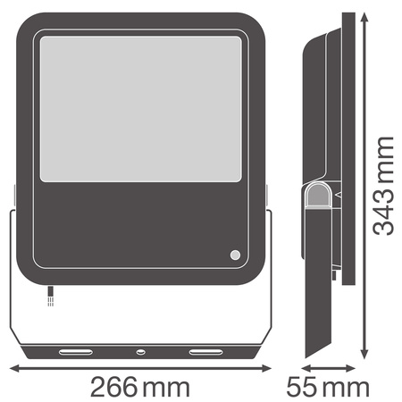 LED reflektor 100W 15000lm 4000K IP66 černý se soumrakovým senzorem LEDVANCE Floodlight