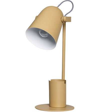 Stolní stolní lampa Školní kancelář Noční regulovaná E27 Žlutá Raibo Kanlux