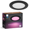 LED panel pod omítku 12W 1500lm IP44 Bílá a barevná Ambiance RGB + TW Black Smart SMART Zigbee Bluetooth Slim Downlights Philips HUE