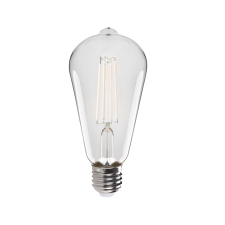 LED žárovka E27 Edison ST64 7W = 60W 806lm 2700K teplá bílá Clear XLED Filament Kanlux