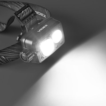 LED dobíjecí čelovka 10W 600lm 8 režimů USB-C Vodotěsné IP55 Videx