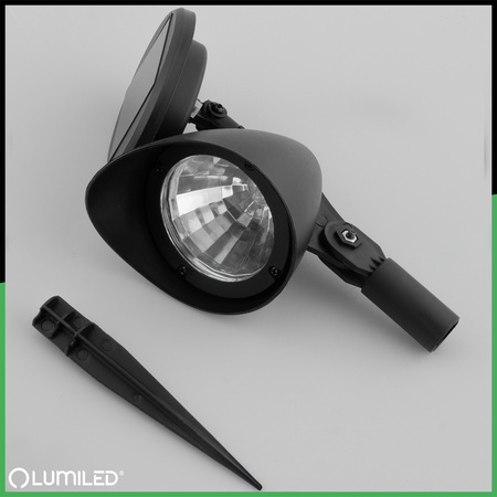 Solární LED lampa reflektor směrový, IP44 6500K OGA LUMILED