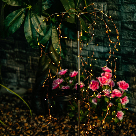 ADONIS 3000K LED solární zahradní lampa poháněná dekorativním stromem LUMILED
