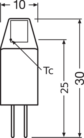 5x LED žárovka s paticí G4 1W = 10W 100lm 2700K teplá bílá 12V 320° BASE Osram