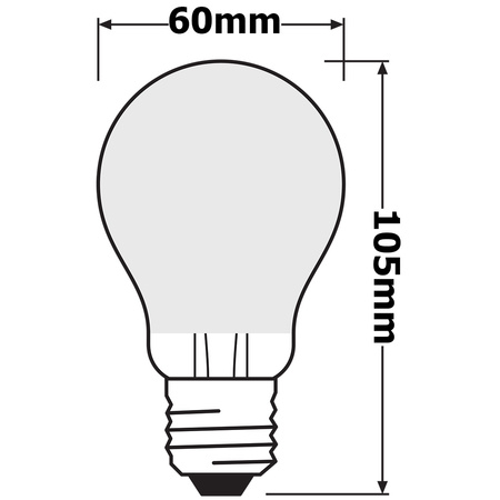 2x LED žárovka E27 A60 4W = 40W 470lm 2700K Teplá bílá 300° OSRAM STAR Filament