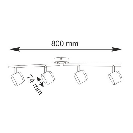 LED páskové svítidlo stropní a nástěnné 16.8W KUBIK 4 bílá 3000K GOLDLUX (Polux)