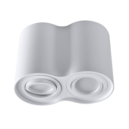 Stropní svítidlo přisazené Hadar R2 2xGU10. pojízdné. kulaté. bílé