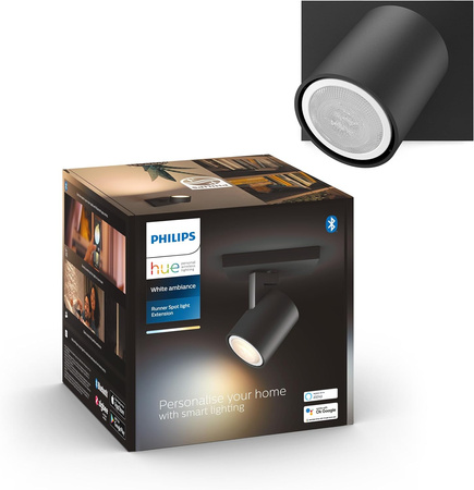 Spot Runner LED nástěnná lampa černá 4,2W CCT PHILIPS HUE Bluetooth Zigbee