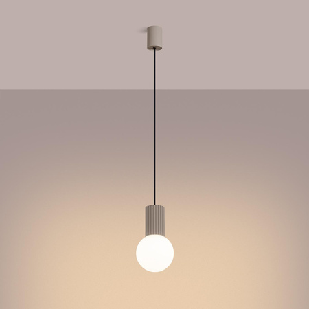 Závěsné svítidlo Závěsná lampa G9 kulatá béžová Moderní matná lampa Halo Sollux