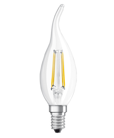 LED žárovka E14 BA35 3.4W = 40W 470lm 2700K Teplá bílá 300° CRI90 Filament OSRAM SUPERSTAR+ Stmívatelné