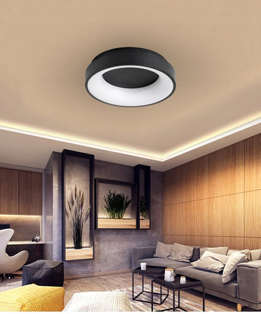 PLAFON LED lustrová lampa GALAXIS NOVA 54W 3000K-6500K černá + dálkový ovladač