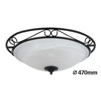 Plafond LED stropní svítidlo Povrchová montáž 3x E27 Black Classic Athen Rabalux