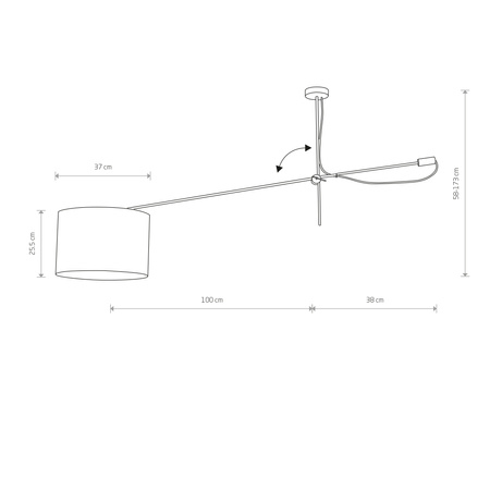 VIPER 6640 Nowodvorski Stropní svítidlo bílé E27 na rameni Materiál+ocel Moderní