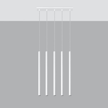 PASTELO 5xG9 Závěsné stropní svítidlo Minimalistické bílé SOLLUX