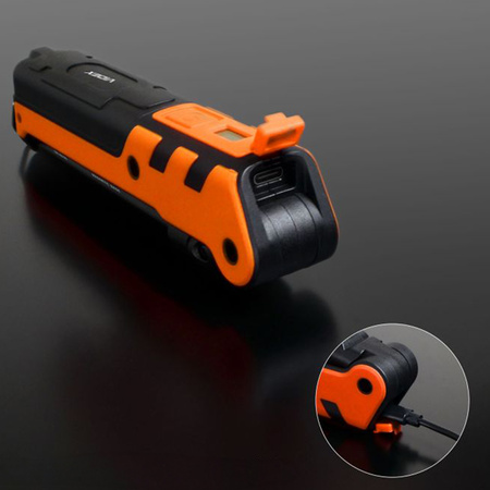 Dobíjecí ruční svítilna LED 5W 400lm 5 režimů UV stmívání Videx