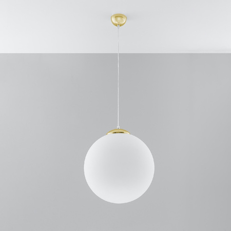 LED závěsné stropní svítidlo UGO E27 Hanging Sphere 40cm White Gold SOLLUX