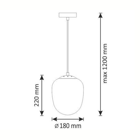 Stropní závěsné svítidlo LORA WHITE transparentní 1x E27 GOLDLUX (Polux)