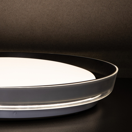 Plafond LED stropní panel Svítidlo pro povrchovou montáž 17,8W 1280lm 4000K Neutral 120° Round White Black Nifu Kanlux