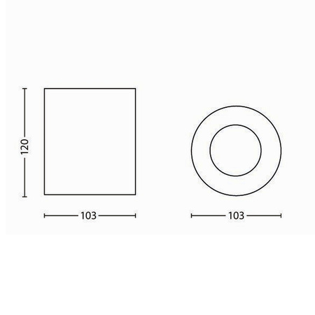 Přisazené svítidlo LED GU10 Philips myLiving Pillar Black 56330/30/PN