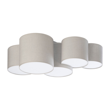 MONA NATURE Plafondové stropní svítidlo bílo-hnědé moderní 6xE27 6593 TK Lighting
